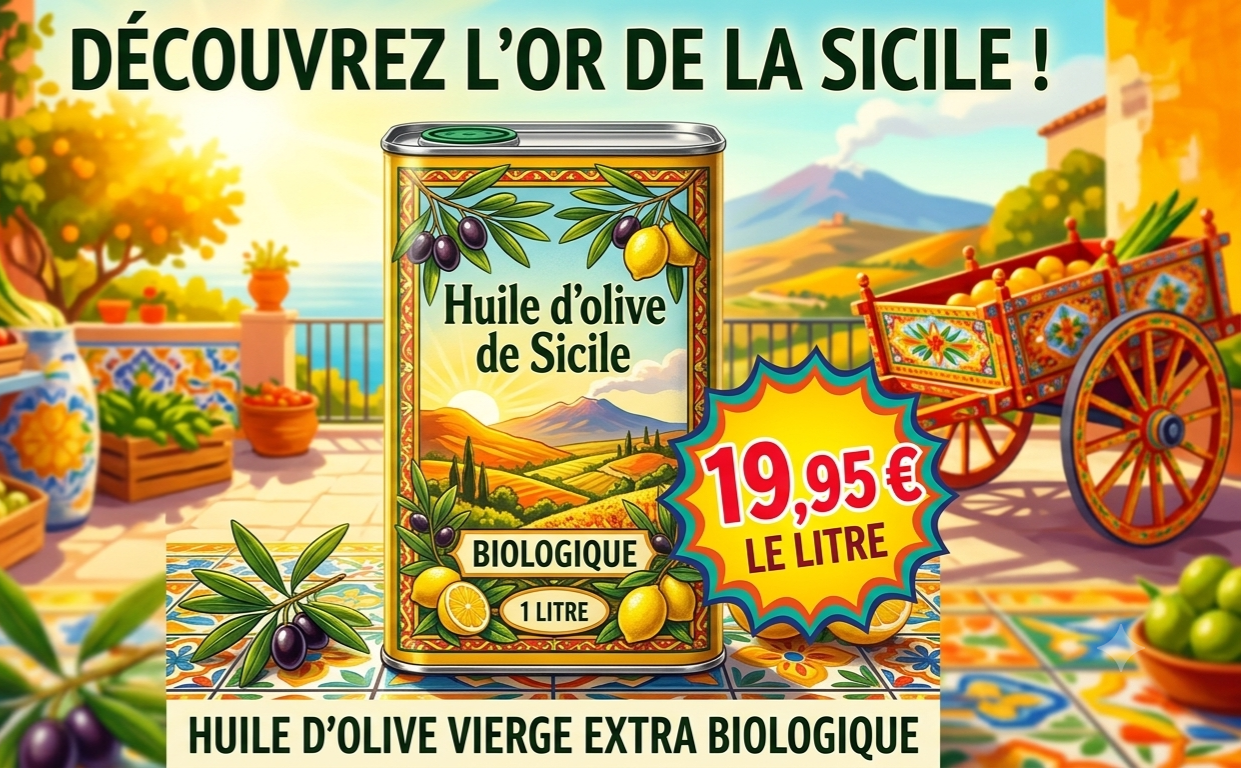 Huile d'olive "Bio" de Sicile 🇮🇹